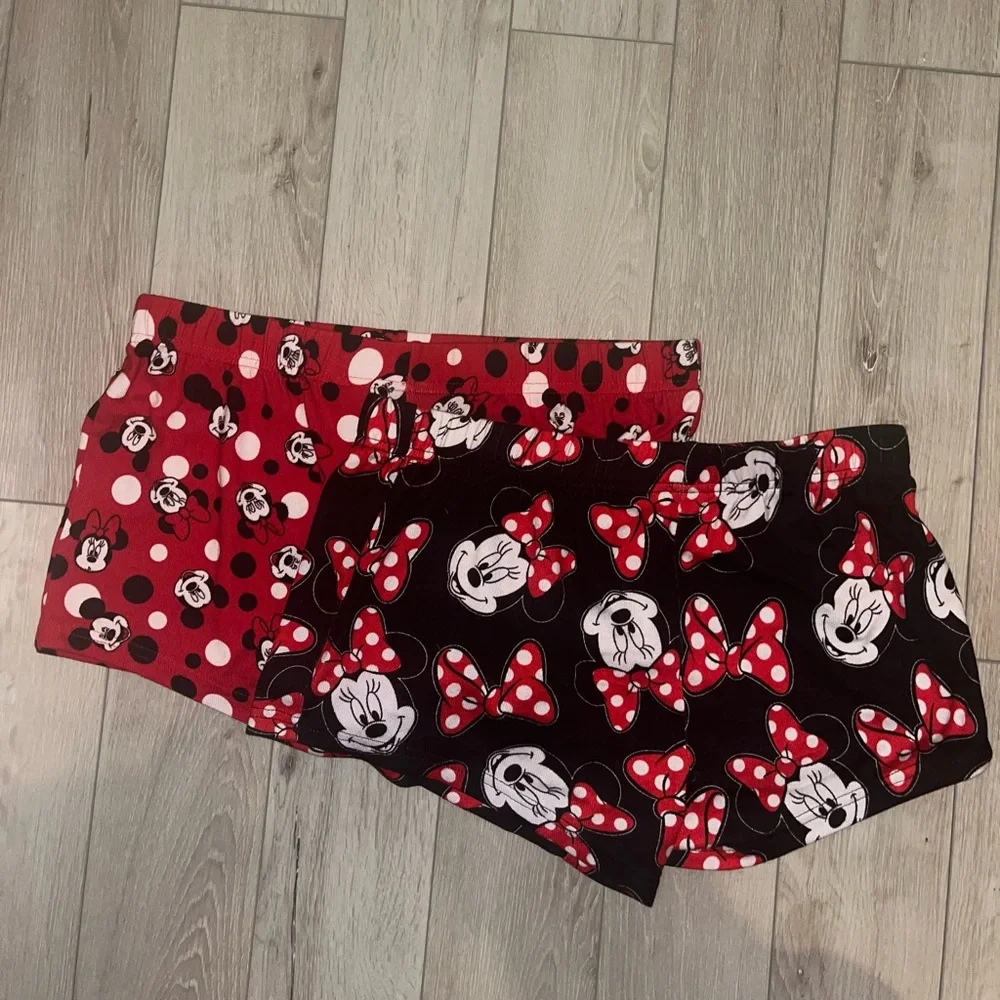 2 pair Disney Minnie Mouse pajama shorts - Picture 2 of 2